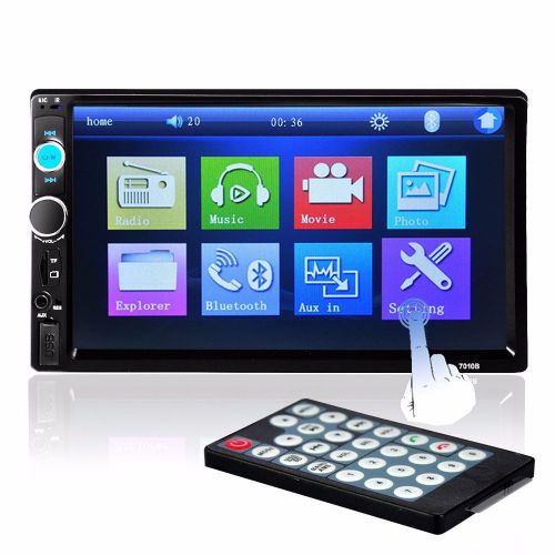 7'' hd touch screen 2din car in-dash bluetooth mp3 aux in usb tf radio player