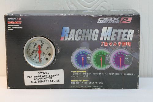 Obx racing sports gmw01 platinum white series gauge meter oil temperature used