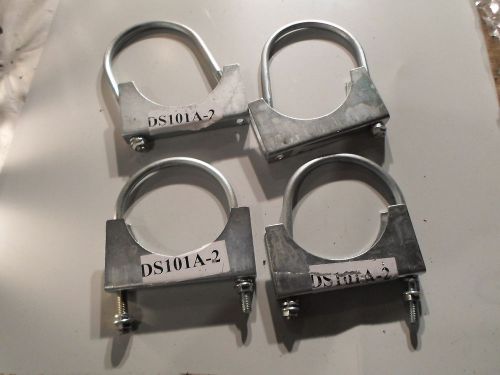 Qty = 4: exhaust clamps ds101a-2, 2 of them are missing a nut and lockwasher