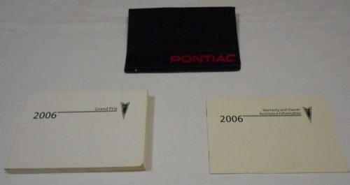 2006 pontiac grand prix owner&#039;s manual 3/pc.set &amp; black pontiac factory case