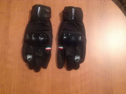 Ducati vented mesh and leather motorcycle gloves (black) size: usa-xl  eur:9.5