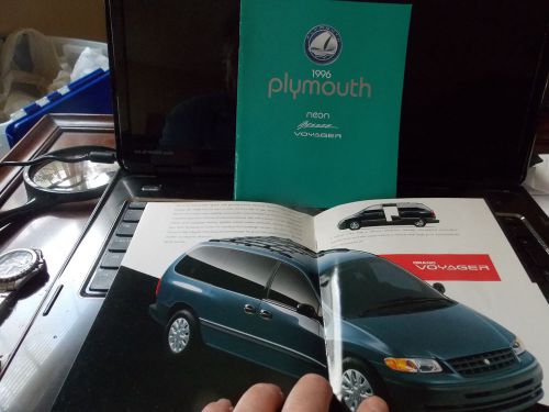 1996 plymouth full line  brochure   neon  breeze voyager look wow !