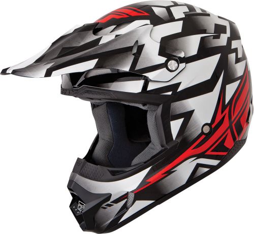 Fly kinetic block out helmet white/red