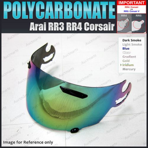 Polycarbonate helmet visor for arai rx7 rr4 rr3 corsair quantum astro iridium gb