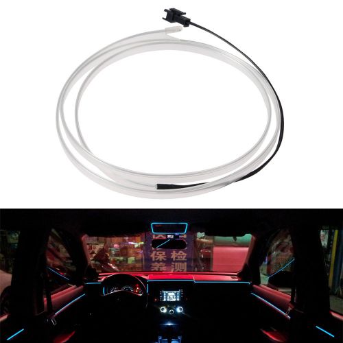 3m flexible blue el neon glow lighting strip + charger for car interiror deco