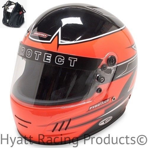 Pyrotect pro airflow auto racing helmet sa2015 - orange rebel graphic