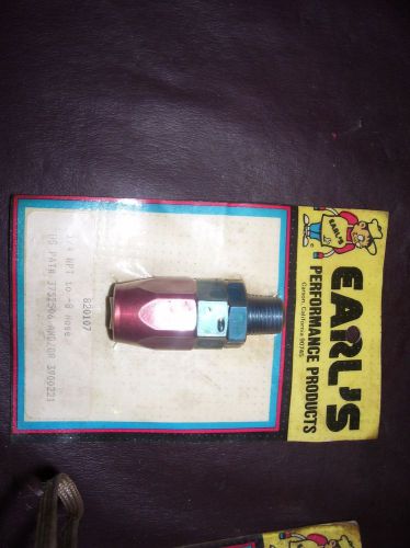 Earl's 820107 #8 -1/4 npt hose end swivel 2 pcs