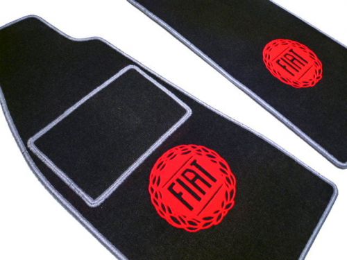 Ex stock: vel. black/red fiat limited ed. mat set for fiat 124 spider