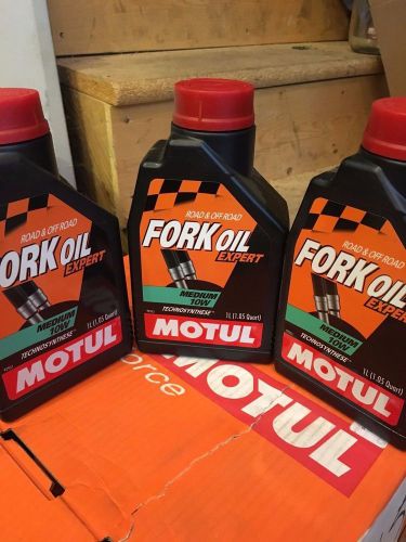 Motul expert fork oil 10w  motorcycle  1 liter bottle road and off road  3 pack