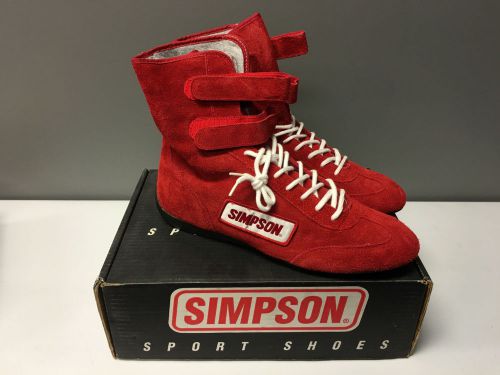 Simpson safety 28125r hi top shoes 12 -1/2 red