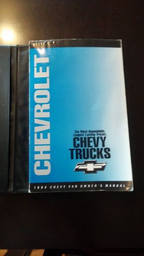 1994 chevrolet van truck cab and chassis owners manual