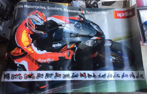 Aprilia motorcycles scooters dealer poster 33.5" x 22"