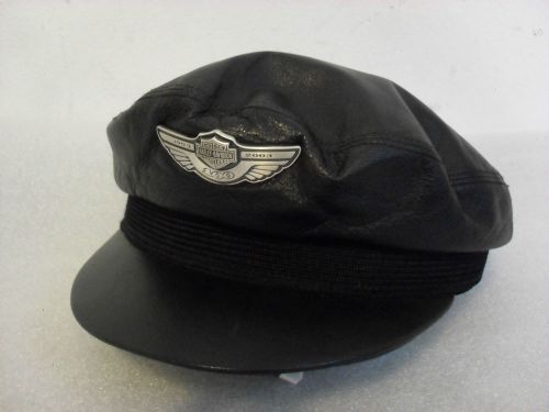 Harley davidson 100th anniversary leather cap / hat  xl