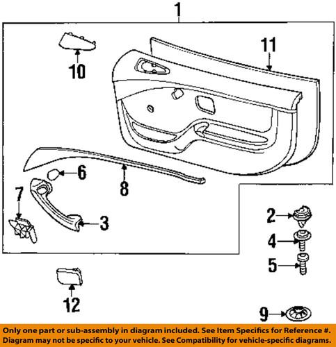 Bmw oem 51488410038 door-cover inner