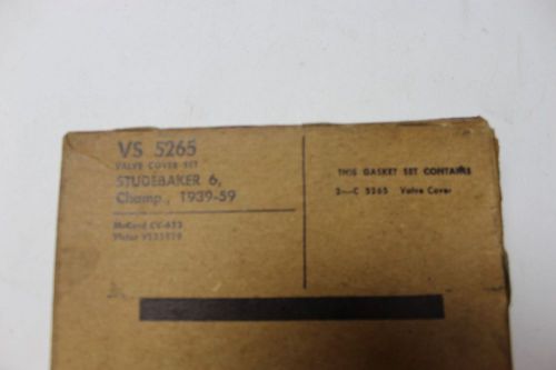 Nos vintage fel-pro vs-5265  valve  cover cork  gasket set studebaker 6 champ.,