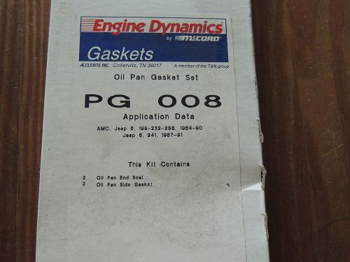 Mccord engine dynamics pg008 oil pan gasket for amc 199-232-241-258 cid 6 cyl