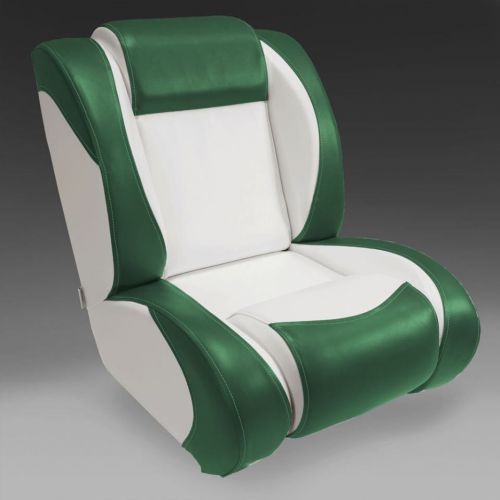 Buy DELUXE IVORY/GREEN MARINE VINYL BOAT BUCKET / DRIVERS SEATING SEAT