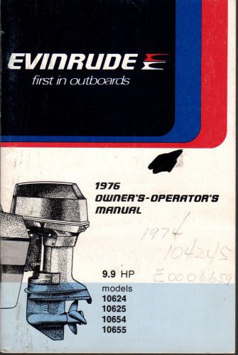 1976 evinrude outboard motor 9.9 hp owners manual (828)