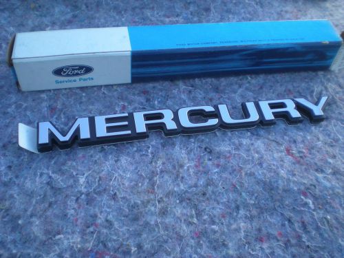 Nos 1983-1986 mercury capri hatchback "mercury" emblem new ford gs rs 1985 1984