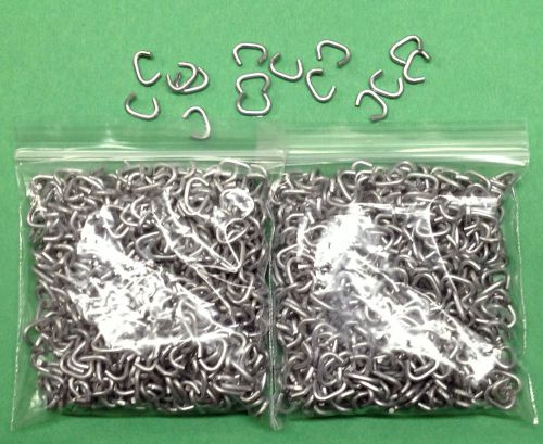 1000 hog rings 3/8&#034; galvanized for sausage casing, tags, shock cord, doll repair