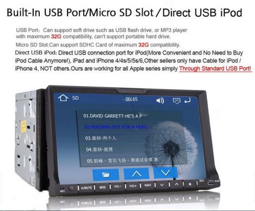 Wince 8.0 double 2 din  7&#034; hd car stereo dvd player bluetooth radio no gps unit