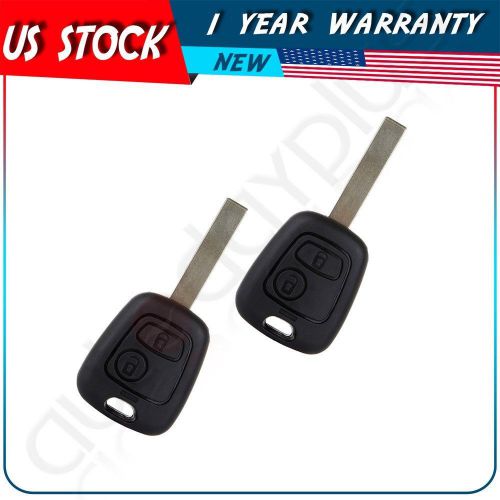 2 remote key shell fit for peugeot 2 button 307 107 207 407 remote key case fob