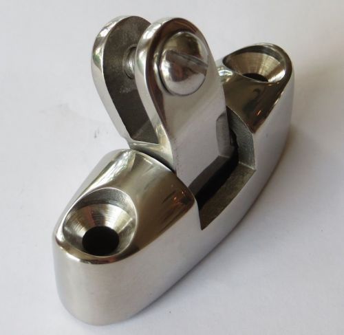 Stainless steel universal deck hinge for marine boat tops