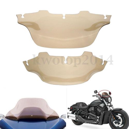 6''/8'' smoke brown wave windshield windscreen height for 96-13 harley/davidson