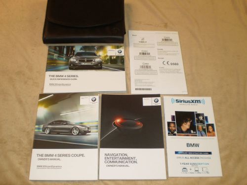2013 bmw 4 series 428i 435i + xdrive coupe owners manual books nav guide case
