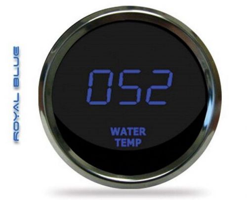 Led digital water temperature gauge w/ sender choose color &amp; bezel dash auto usa