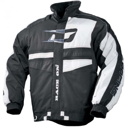 Drift racing women&#039;s qualifier snowmobile jacket coat - black / white - 5235-01_