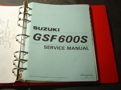 1996-2002 suzuki motorcycle gsf600s service manual &amp; binder 99500-35040-03e