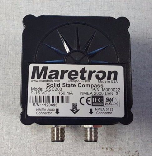 Maretron ssc200 solid state rate/gyro compass w/ nmea2000 cable tested m000022