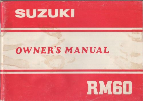 1983 suzuki motorcycle rm60  p/n 99011-46694-03a owners manual (493)