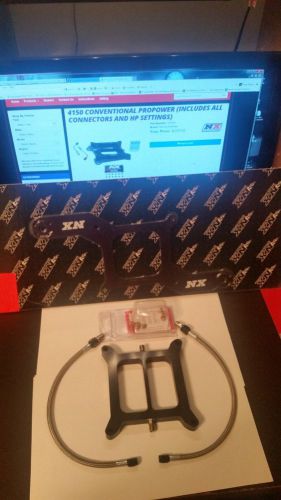 Nitrous express propower 4150 plate with braided hose and the celluloid bracket