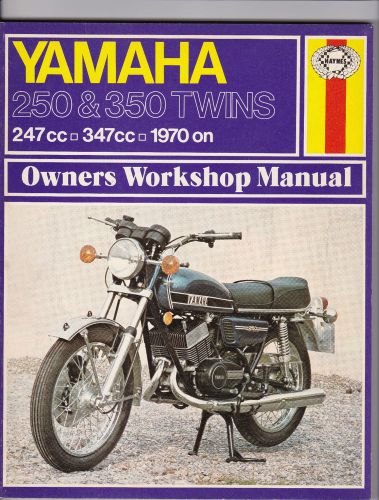 1975 haynes yamaha 250 &amp; 350 twins - 247 &amp; 347 cc - 1970 on - motorcycle manual