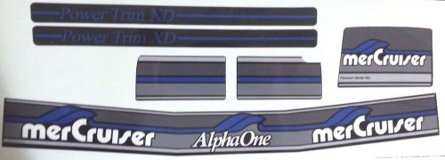 Mercruiser the new alpha one gen.two  blue  decals  w/ blue rams sticker set
