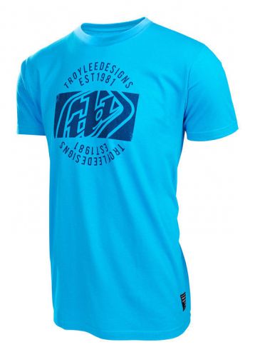 Troy lee designs double time 2016 mens short sleeve t-shirt deep turquoise blue