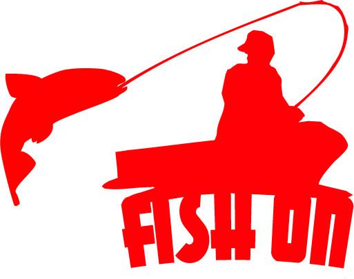 6" fish on #3 vinyl decal