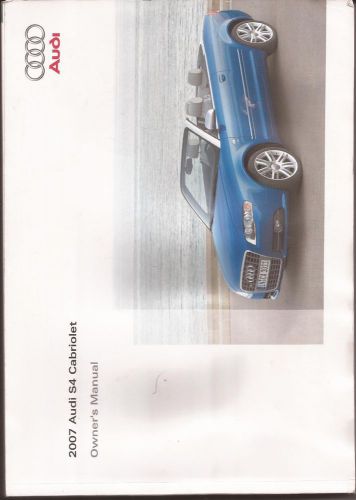 2007 audi s4 cabriolet owners manual