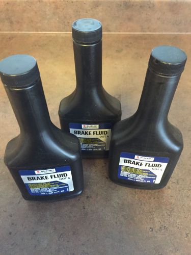 3 bottles genuine suzuki 12 oz dot 4 brake fluid
