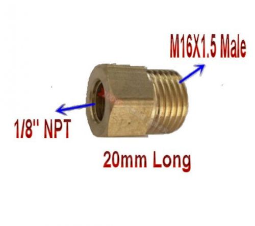 Pipe fitting 1/8" npt female to metric m16 m16x1.5 male brass adapter n-98