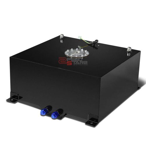 15 gallon/57l racing black aluminum gas fuel cell tank+level sender 20x17.5x10"