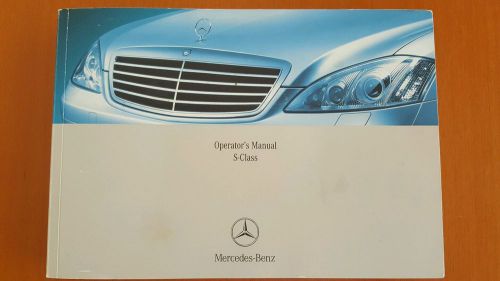 Mercedes benz 2007 s 550/s600/s65 owners manual set with case