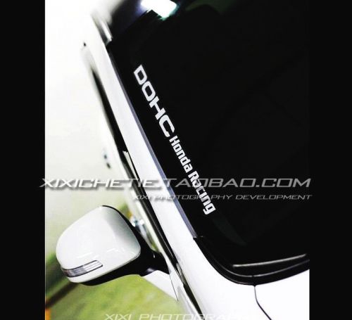 Dohc racing motorsports 3m reflective vinyl sticker windshield for i-vtec honda