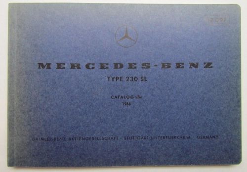 Mercedes 230sl original catalog &#034;b&#034; 12097