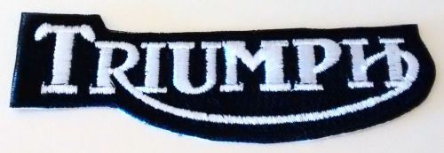 Triumph motorcycles small black and white patch