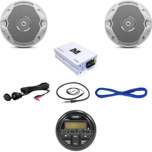 Marine prv19 usb bluetooth radio,usb interface, amp,6.5&#034; speakers,wires, antenna