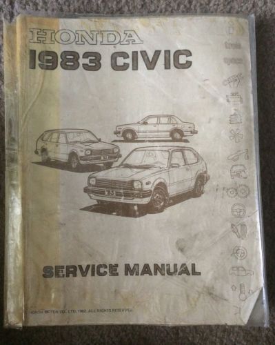 Honda civic 1983 service manual