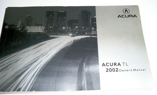 2002 02 acura tl factory owners manual only
